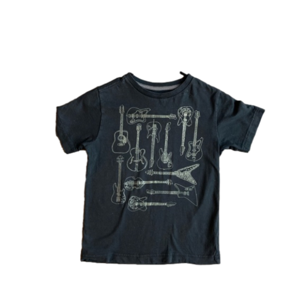 100% Cotton Old Navy Guitar T-shirt Size Small 6/7